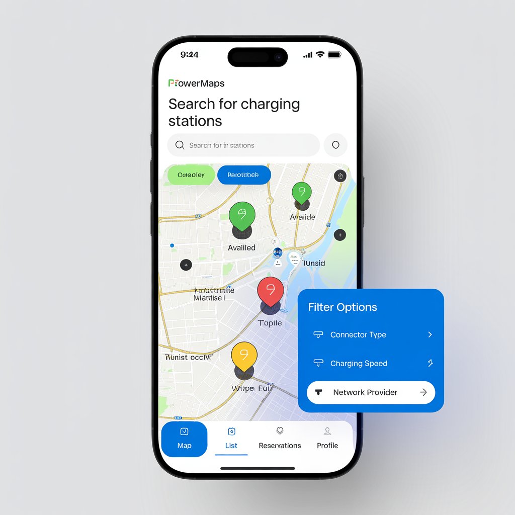 PowerMaps P2P charging network